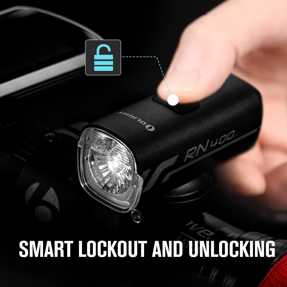 OLIGHT RN 400 Luce Anteriore, Posteriore Bicicletta da Strada Impermeabili IPX7, Ricaricabili, 5 modalit, Super Luminoso