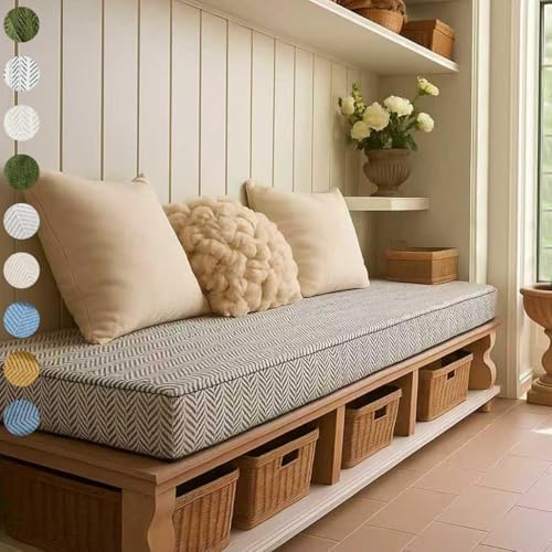 Amazon.com: IALNUYOAH Custom Size Bench Cushion, Custom Bench Cushions ...