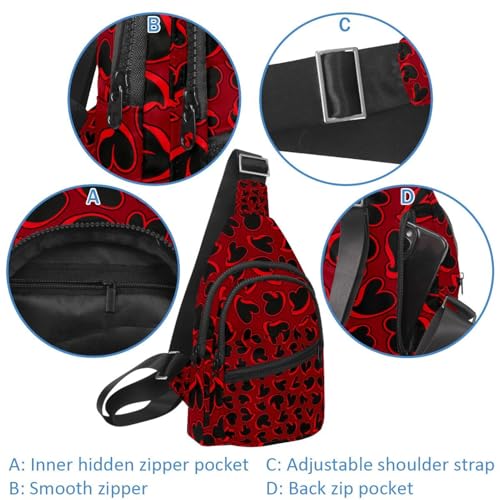 Bolso bandolera ergonómico con diseño abstracto multicolor 4