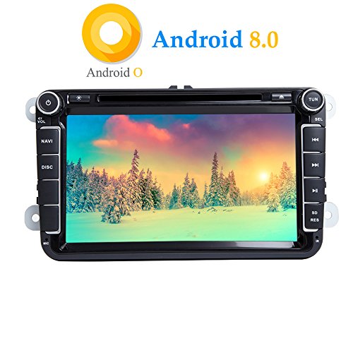 XISEDO Android 8.0 Autoradio In Dash 2 DIN Radio de Coche 8 Core RAM 4G ROM 32G Car Radio con Reproductor De DVD para Volkswagen Golf/Passat/Tiguan/Seat Leon/Skoda Octavia/Fabia (8 Pulgadas)