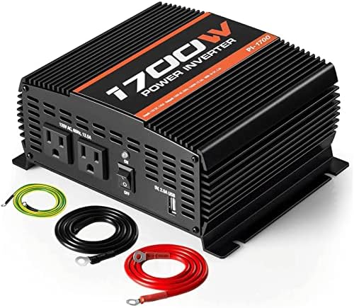 TVNIKD 1500Watt Inverter Power inverters 12V to 110V Inverter Car Power Inverter for Truck semi Truck Vehicles Camping Power Converter with LCD Display