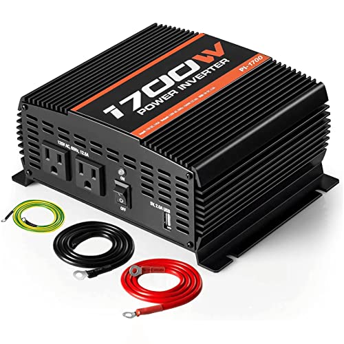 Tvnikd 1500Watt Inverter Power Inverters 12V To 110V Inverter Car Power Inverter For Truck Semi Truck Vehicles Camping Power Converter With Lcd Display #TOP13
