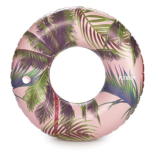 Funboy Giant Inflatable Vintage Cali Tube Float, Donut Style Pool Float, Luxury Raft For Summer Pool Parties And Entertainment, Bundle Pack Of 2 #TOP2