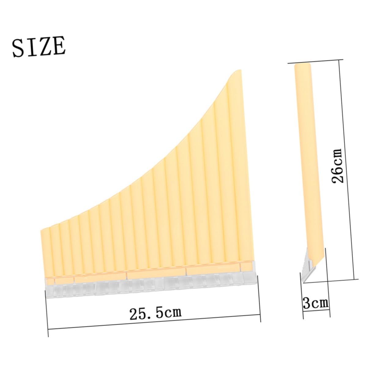 Toddmomy 16 Musical Pipes for Music Pipe Flute Instrument Key c Instrument C Key Pan Flute Pan Panpipes Students Yellow Abs