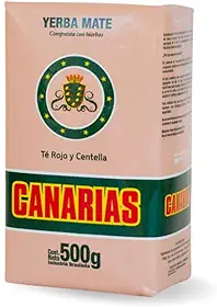 Erva-Mate Com Chá Vermelho E Centella Canarias 500G, Composto De Erva Mate, Chá Vermelho E Centelha Asiática Para Chimarrão, Rosa, Ação Antioxidante E Termogênica, Tradição Sustentável Desde 1920