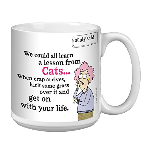 Best Quality 🔥 Tree-Free Greetings Extra Large 20-Ounce Ceramic Coffee Mug, Aunty Acid Lesson from Cats 40% Off Discount Tree-Free Greetings Extra Large 20-Ounce Ceramic Coffee Mug, Aunty Acid Lesson from Cats