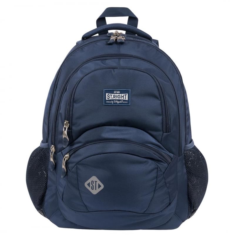Sac à dos scolaire bleu ST.RIGHT BP5 cartable vintage