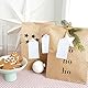 jijAcraft 100 Stück Weiß Geschenkanhänger, Groß Kraftpapier Anhänger Etiketten 5 x 10 CM, Anhängeetiketten mit Juteschnur, für Geschenkverpackung, Hochzeit, Lesezeichen, Weihnachten