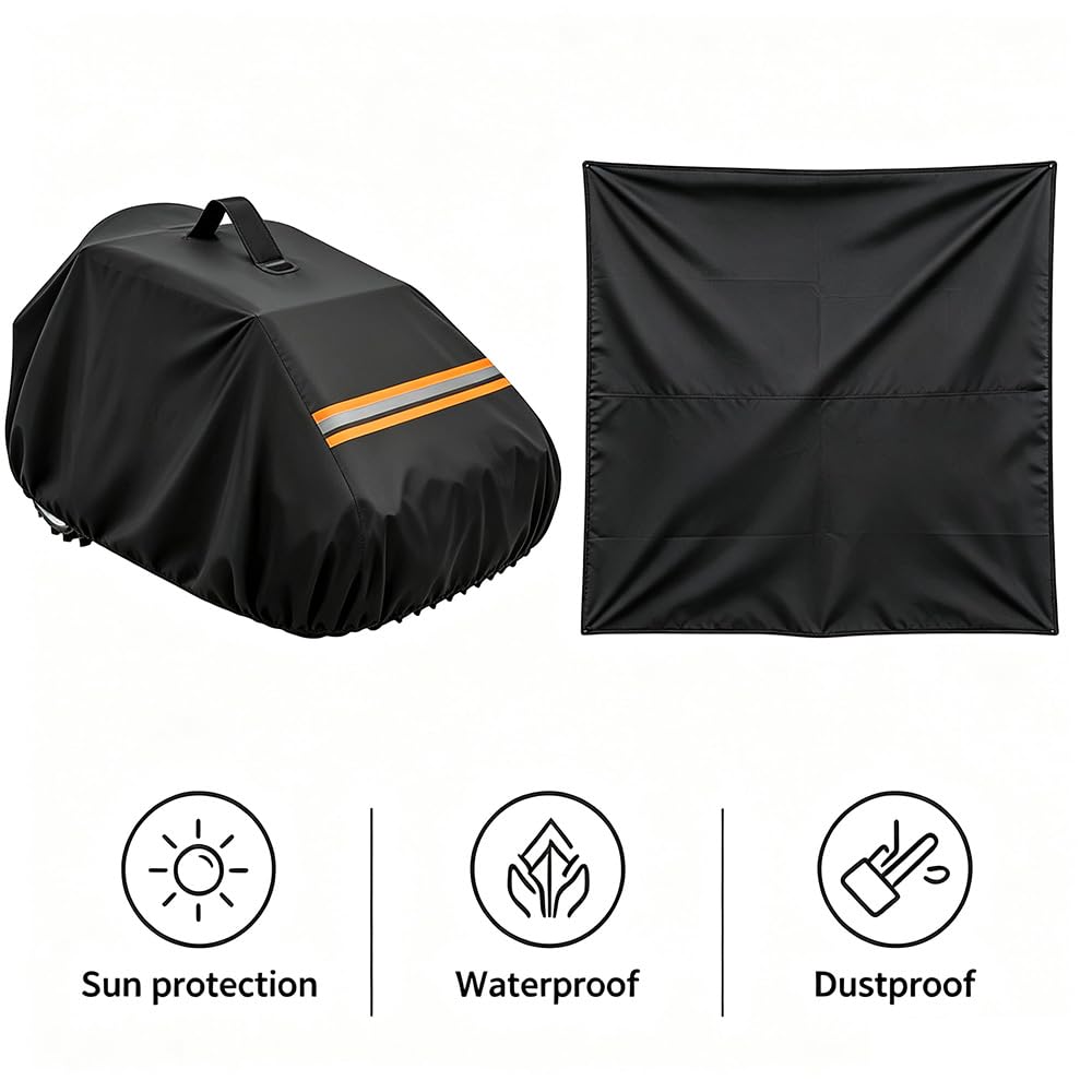 Abri Robot Tondeuse pour Sunseeker X7, Protection UV Coupe-Vent Imperméable Housse pour Tondeuse Robotisée