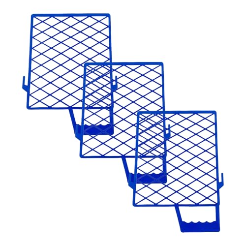Abstreifgitter,Farbgitter,Abstreifgitter für Wandfarbe,Malergitter,26 x 18cm Farbabstreifer,Abtropfgitter für verschiedene Heimdekorationen,Bauprojekte,Außenmalerien,Blau,3 Stück