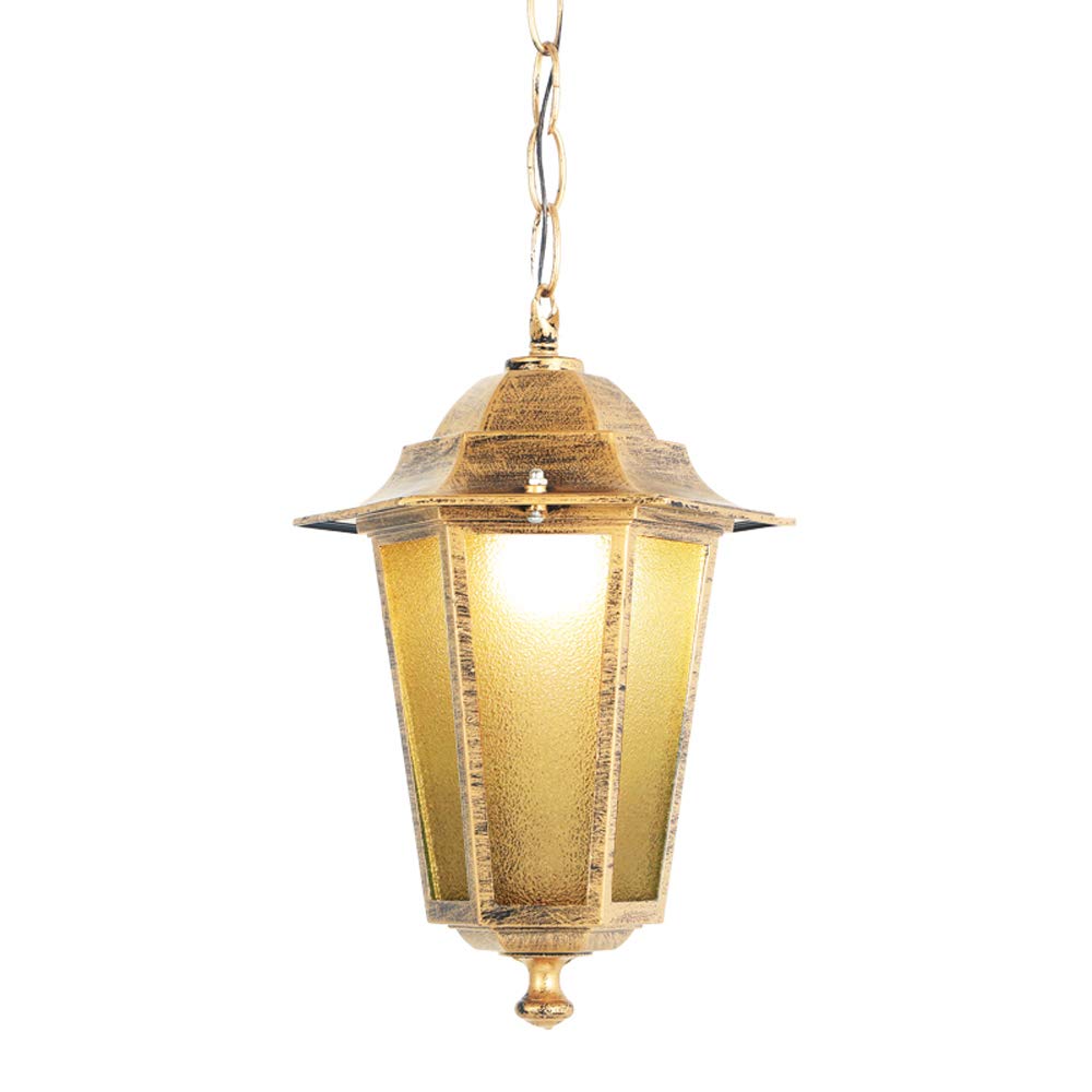 Lustre vintage industriel bronze en aluminium pour balcon extérieur et plafond d'allée