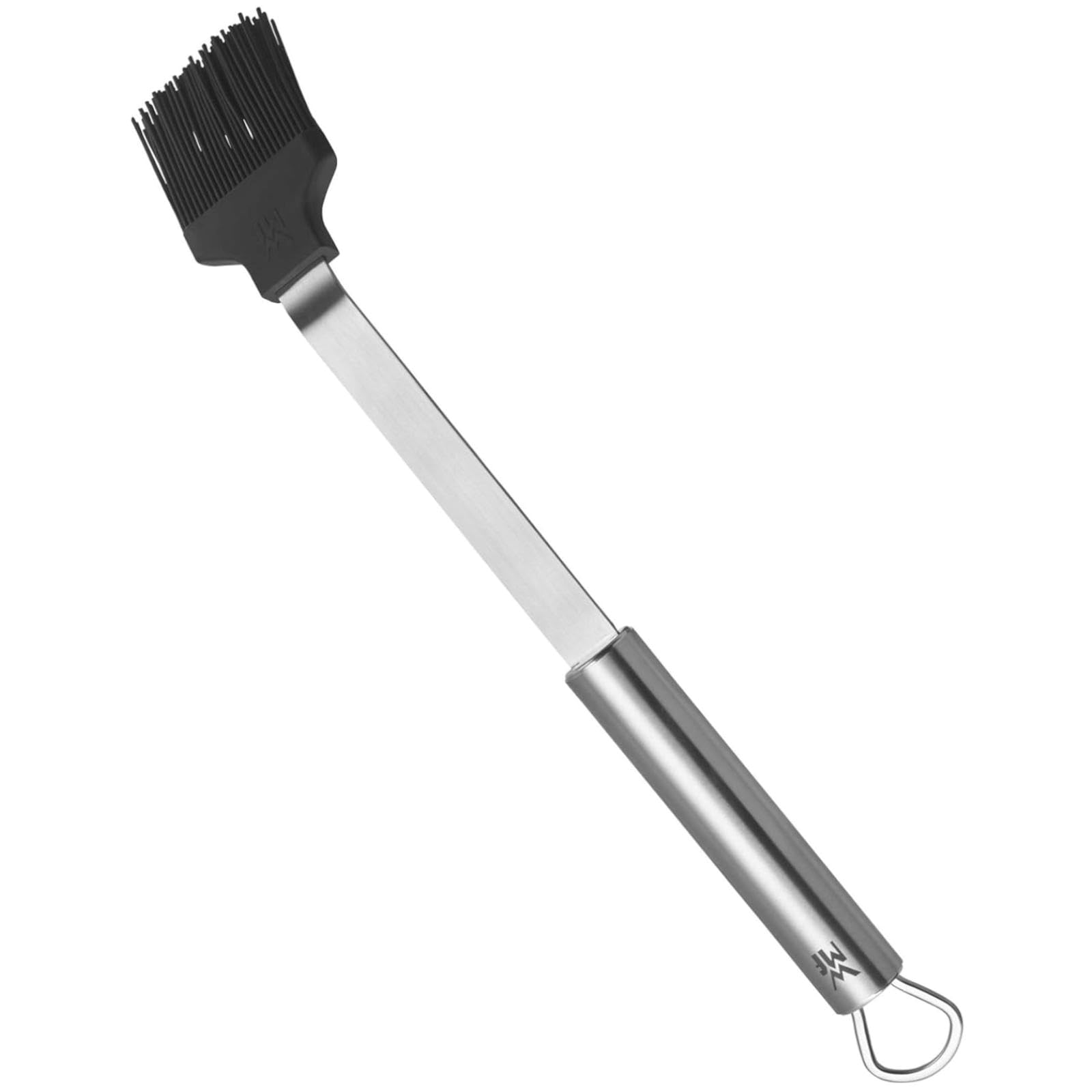 WMF Pędzel do marynowania BBQ długi 38 x 5,5 cm, pędzel do grilla, pędzel z silikonowym włosiem, stal nierdzewna Cromargan, równomierne marynowanie