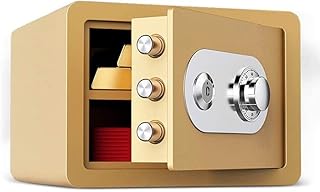 Safes Tresor mit zahlenschloss Mechanischer Deposittresor 25cm feuerfest Schlüssel Schrank Mini Bedside geldkassette Büro Schmuck Kabine Einwurftresor GIFT,C