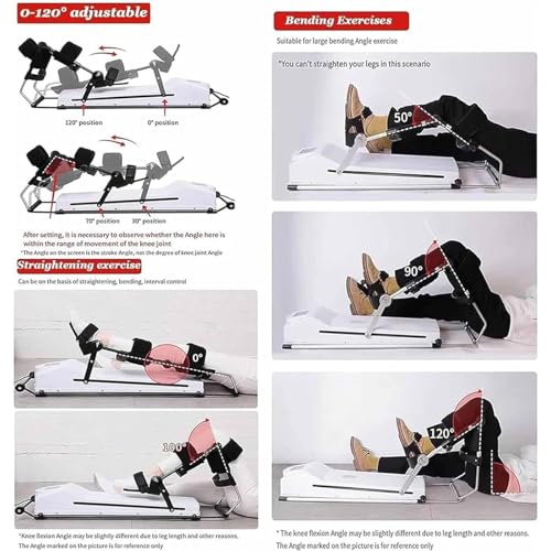 Wireless Knee Rehabilitation Trainer, 0–120° Máquina Ajustable de Tracción para Miembro Inferior, Equipo de Ejercicio para Flexión y Extensión de Rodilla para Uso en Casa miniatura 5