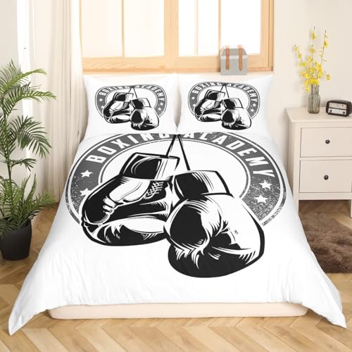 Homemissing Single Comforter Cover Set Sports Game Theme Bedding Set Boxing Gloves Duvet Cover Boxing Enthusiasts Decoration Super Soft Gift - Image 2