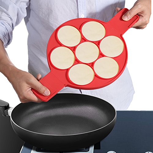 PChero Pancake Maker in silicone con 7 stampi + 7