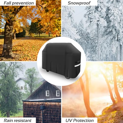58 Inch Grill Cover for Weber Genesis II 3 Burner Grill, Genesis II LX 300 and Genesis 300 Series Grills, Compared to 7130, Heavy Duty Waterproof UV Resistant BBQ Cover - Thumbnail 6