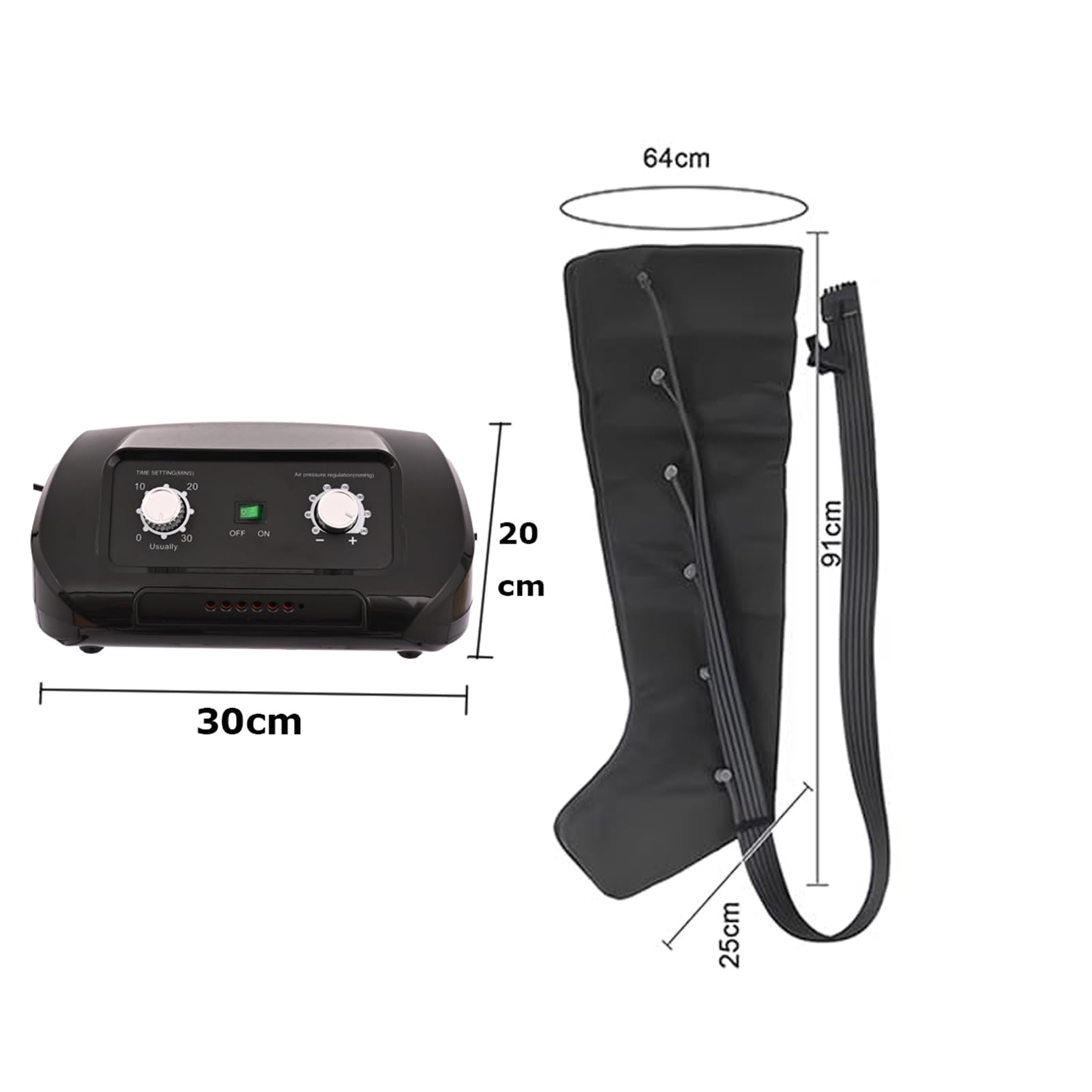 Pressoterapia Linfodrenaggio Massaggio Linfatico Drenante Per Circolazione, Massaggiatore Gambe a Compressione D'Aria con 6 Camere D'aria Massaggiatore Linfodrenante Pressoterapia Per Casa