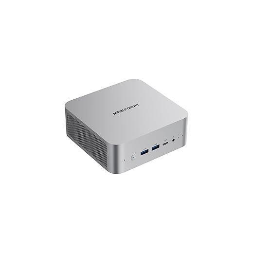MINISFORUM AI X1-255 Mini PC Barebone with AMD Ryzen 7 255 (8C/16T, up to 4,9 GHz), HDMI/DP/USB4 (4K@120 Hz), Dual Speaker/DMIC,USB-A X 3, 2.5G LAN, Wi-Fi 7/BT5.4