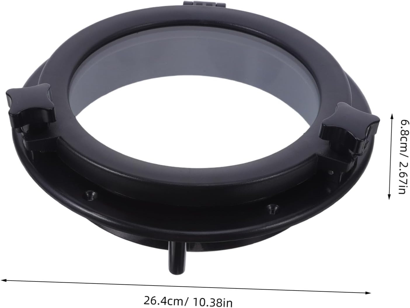 Black Round Boat Porthole Window, 10.4 Inch Opening Portlight