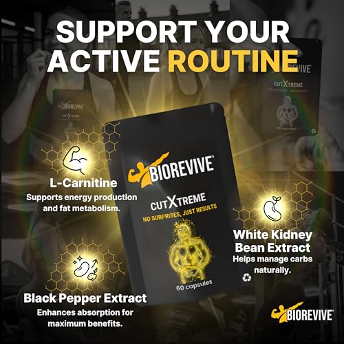 Biorevive Cutxtreme Thermogenic Fat Burner Supplement 780mg Vegan Capsules with L-Carnitine, Green Tea, B Vitamins and Caffeine Energy, Metabolism and Focus Support, Pre Workout for Men and Women - Image 5
