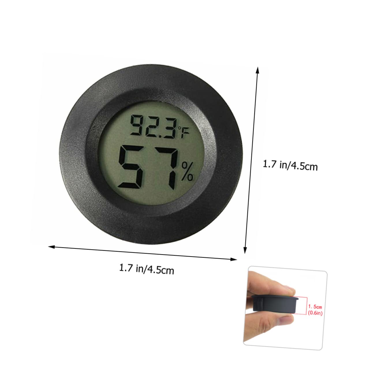 Abaodam 7Pcs Digital Humidity Gauge Thermometer for Reptile Terrariums Accurate Temperature Monitor for Greenhouses Poultry Use