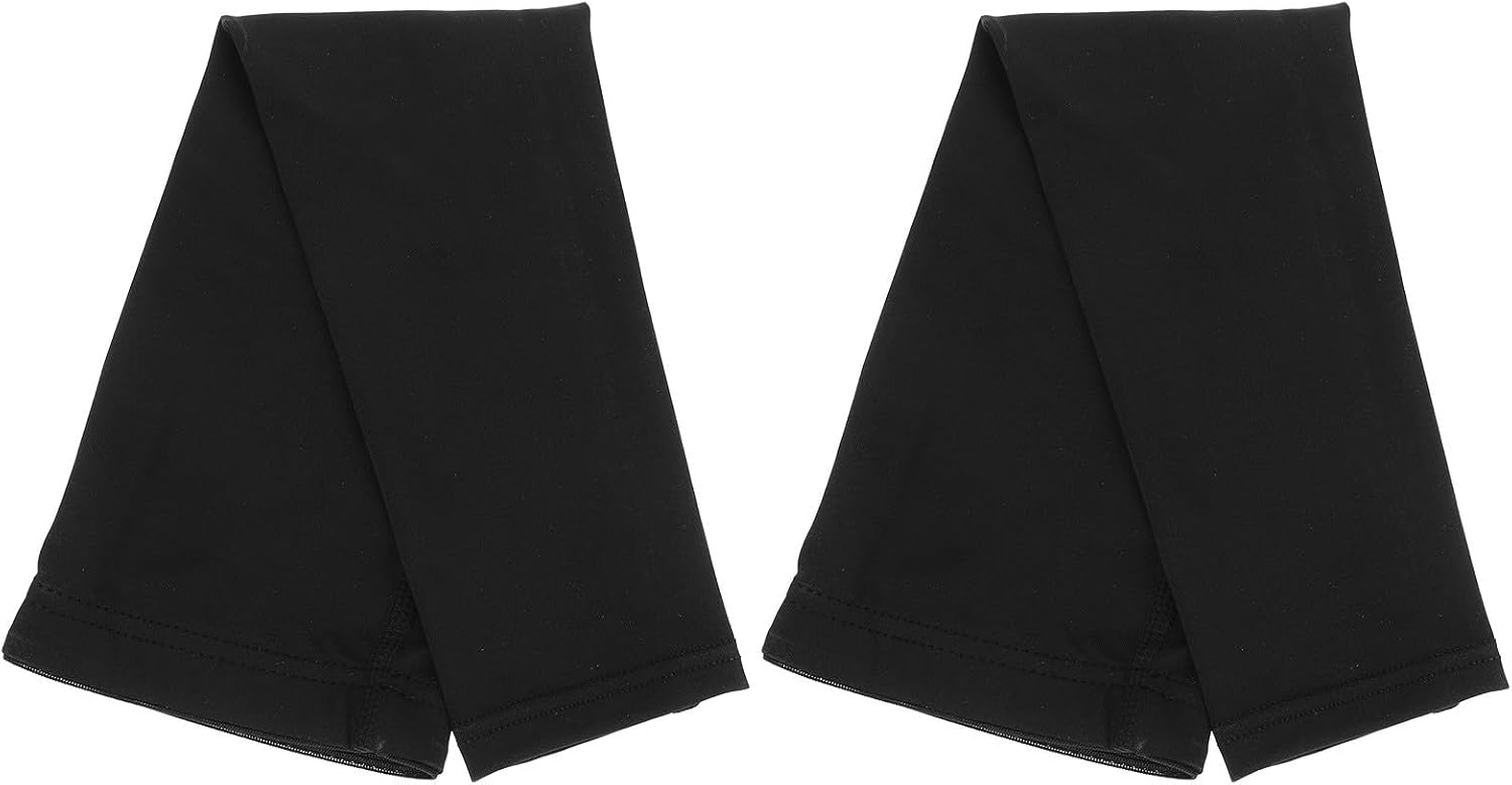 2pcs Breathable Arm Sleeves with Elbow Guard for Outdoor Sports, Elastic Fabric Provides Sweat Absorption and Support for Elbow Joint, Ultra-thin Design Black Protective Sleeve