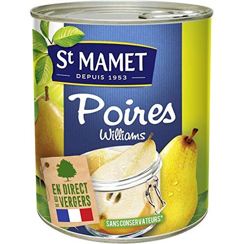 ST MAMET - Poires Au Sirop 455G - Lot De 4 - livraison offerte