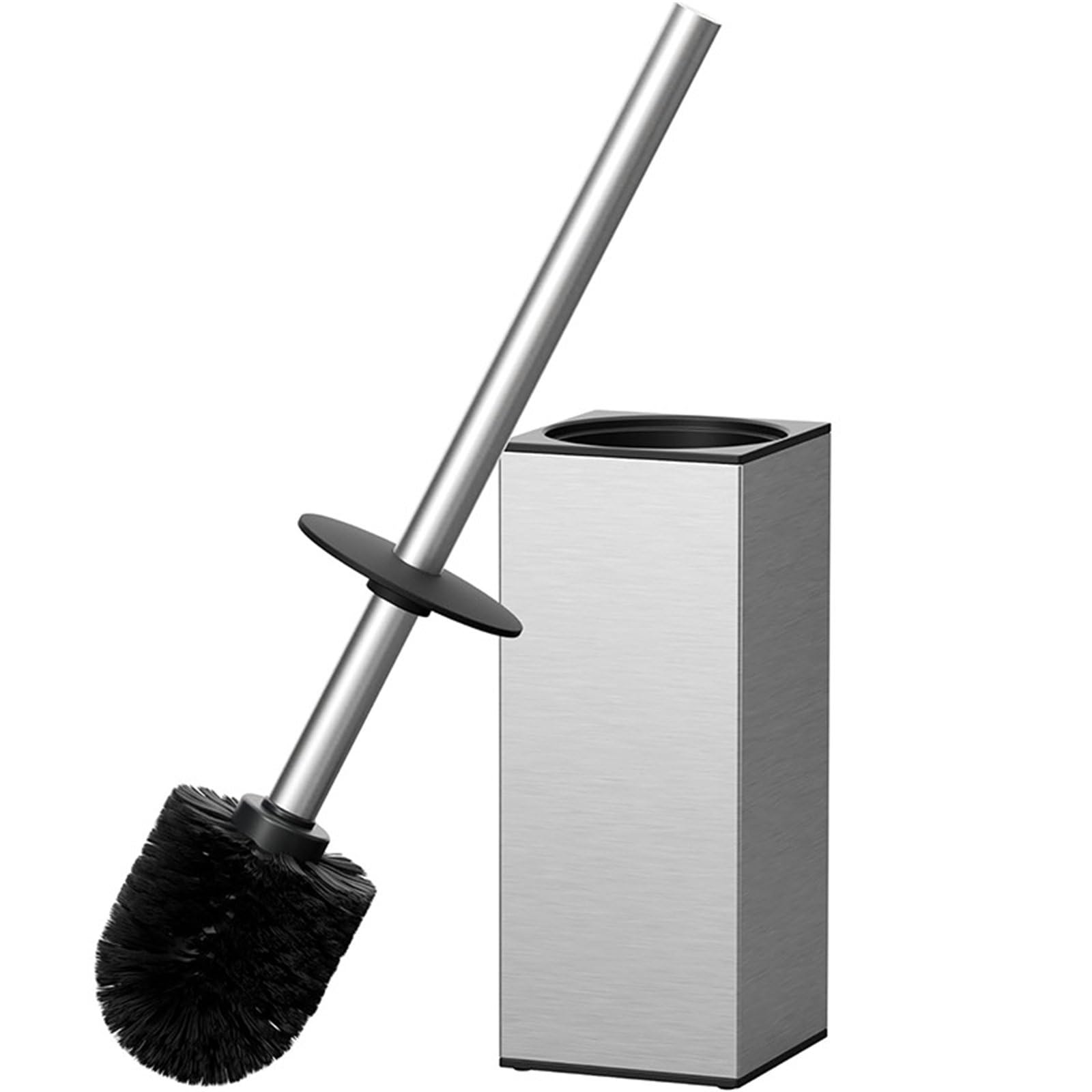 Bristles Toilet Brush & Holder Bathroom Bowl Stainless Steel Toilets Cleaning Tool Easily to Clean Bathroom Cleaning Stainless Steel