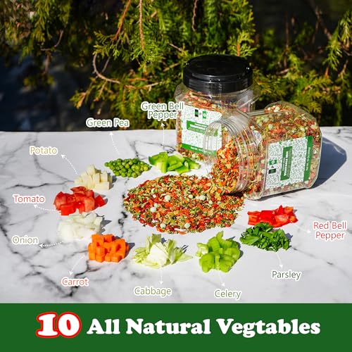 NPG Freeze-Dried Vegetable Mix 16 Oz (1 LB), 10-Blend Dehydrated Vegetables Blend of Carrots, Onions, Tomatoes, Potatoes, Bell Peppers, Celery, Peas, Cabbage & Parsley, Ideal for Soup, Ramen, Stir-Fry, Cooking & Emergency Food Storage - Image 4