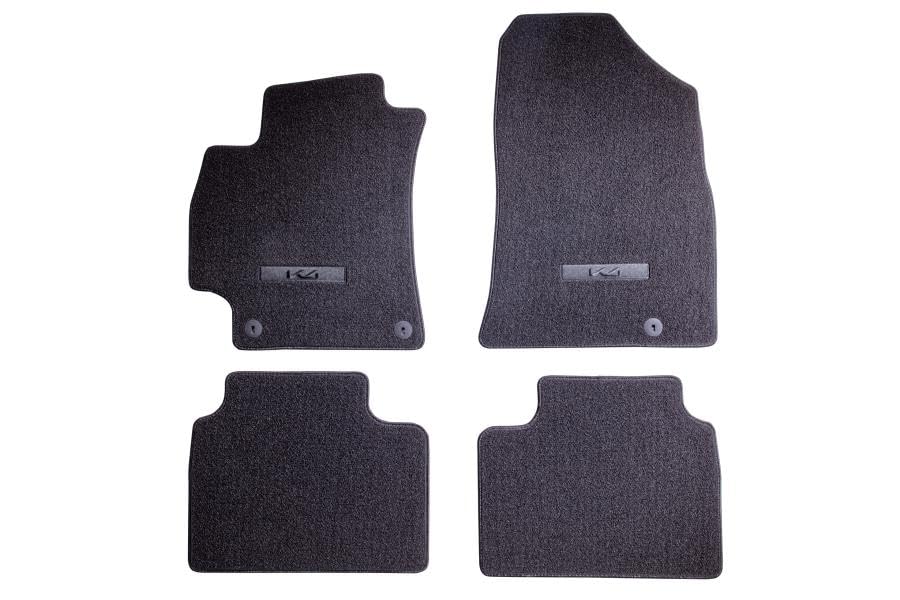 Kia Original Equipment Floor Mats Black Carpet 4-Piece Set Custom Fit for K4