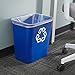 COASTWIDE Professional Plastic Indoor Recycling Wastebasket Without Lid, Blue,Plastic, 7 Gallon (CW56432)