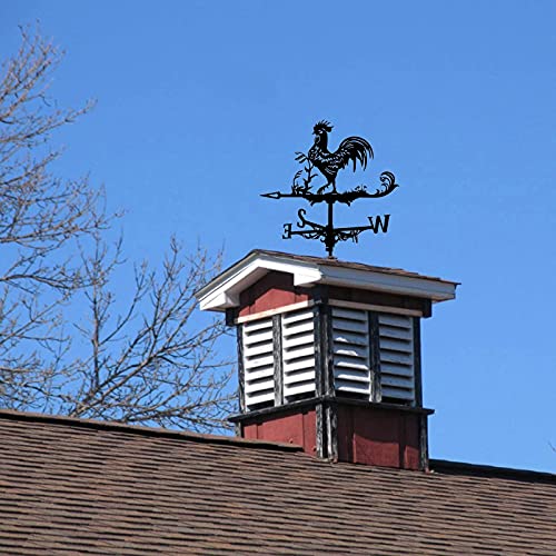 Girouette coq rétro cadeau idéal décoration maison et extérieur acier - 3