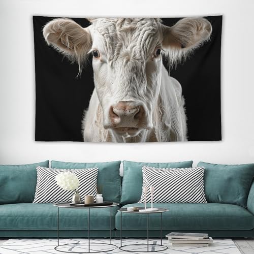 Tapisserie murale large en tissu doux avec motif tête et épaules