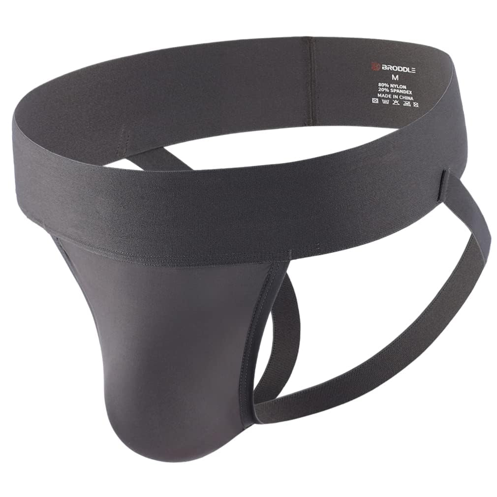 BRODDLE Men's Jockstrap Nylon Pouch 2.5 Inch Wide Band Performance Workout Daily Sports Athletic Supporters