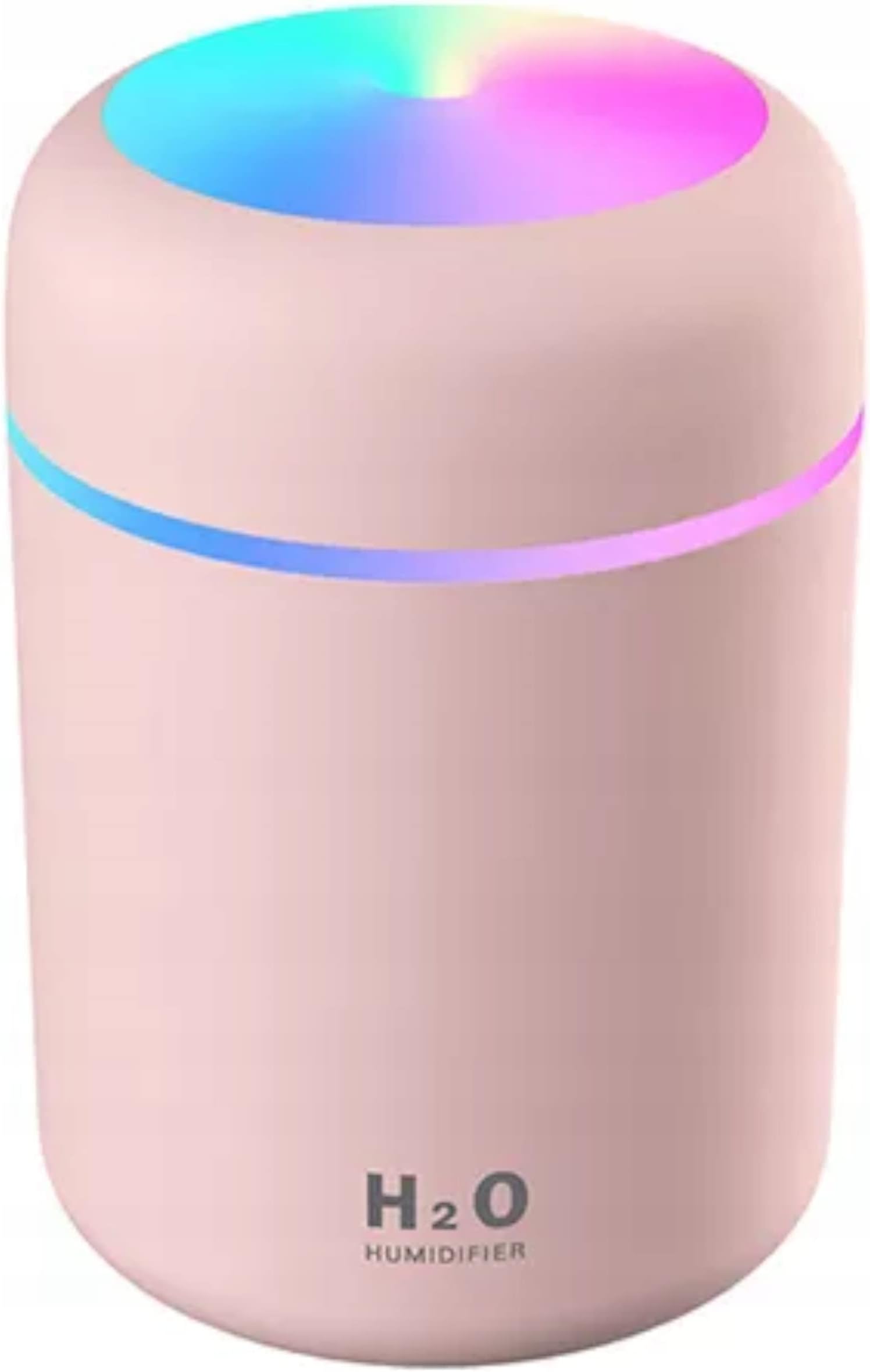 Humidifiers with Colorful Light for Room, Bedroom, Office, Car (Pink) 300ML