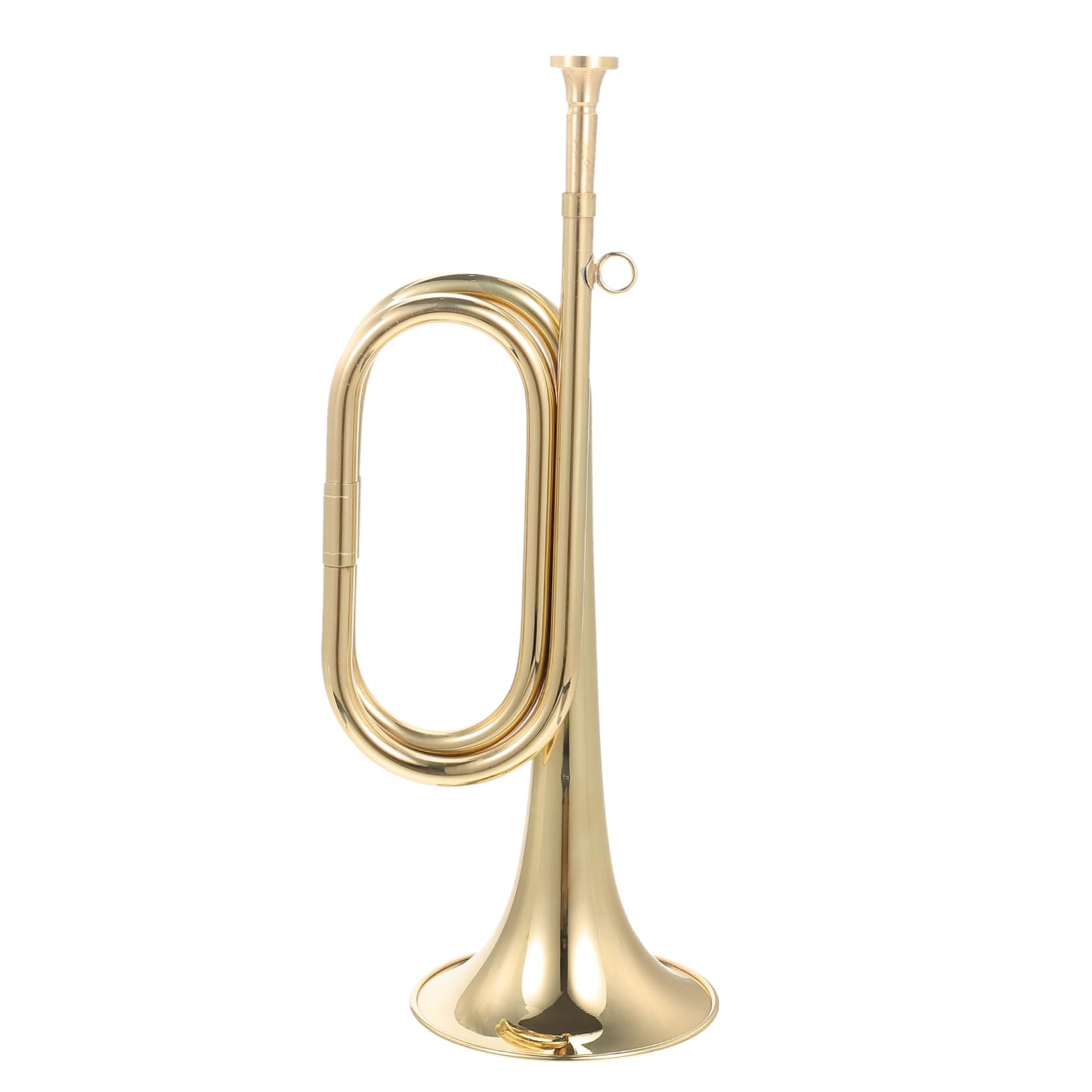 Tromba Bugle in Rame Dorato per Principianti Suoni Naturali e Peso Leggero per Banda Musicale e Scuola Primaria