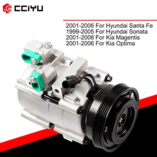 Image of A /C Compressor with Clutch for Kia Optima for Hyundai Santa Fe 2001-2006