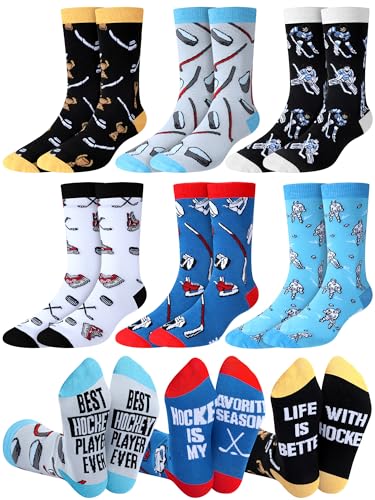 Funny Hockey & Curling Sports Socks