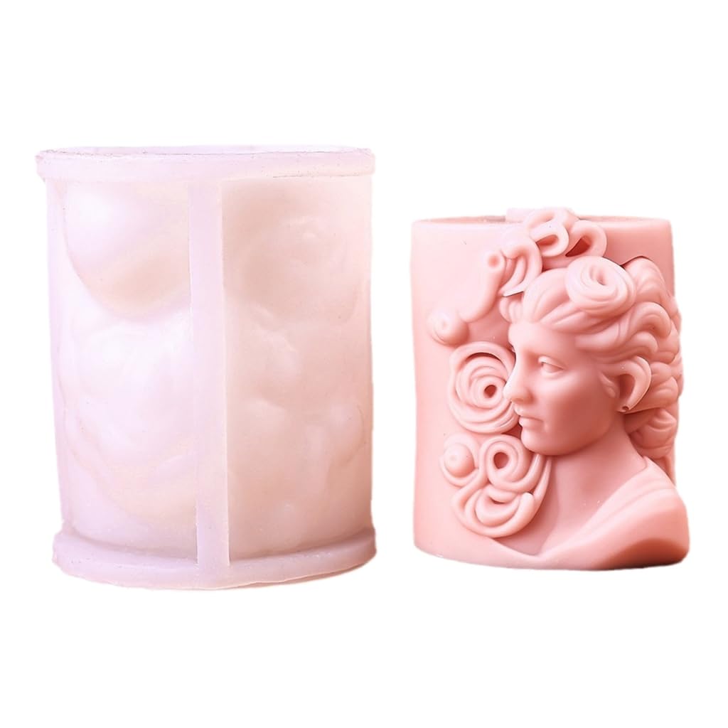 Moule silicone bougies sans raté pour moulage portrait européen et savon plâtre