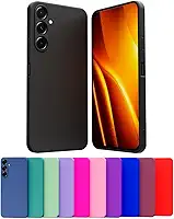 Capa Case Celular Compatível Samsung Galaxy A16 Silicone Macio Interior Veludo Proteção De Câmera (PRETO)