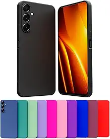 Capa Case Celular Compatível Samsung Galaxy A16 Silicone Macio Interior Veludo Proteção De Câmera (PRETO)