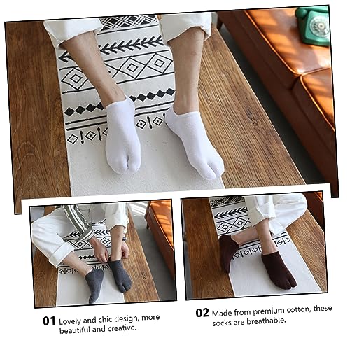 Calcetines para hombre tabi de algodón invisibles y cómodos tipo calcetín oculto pack 4 7