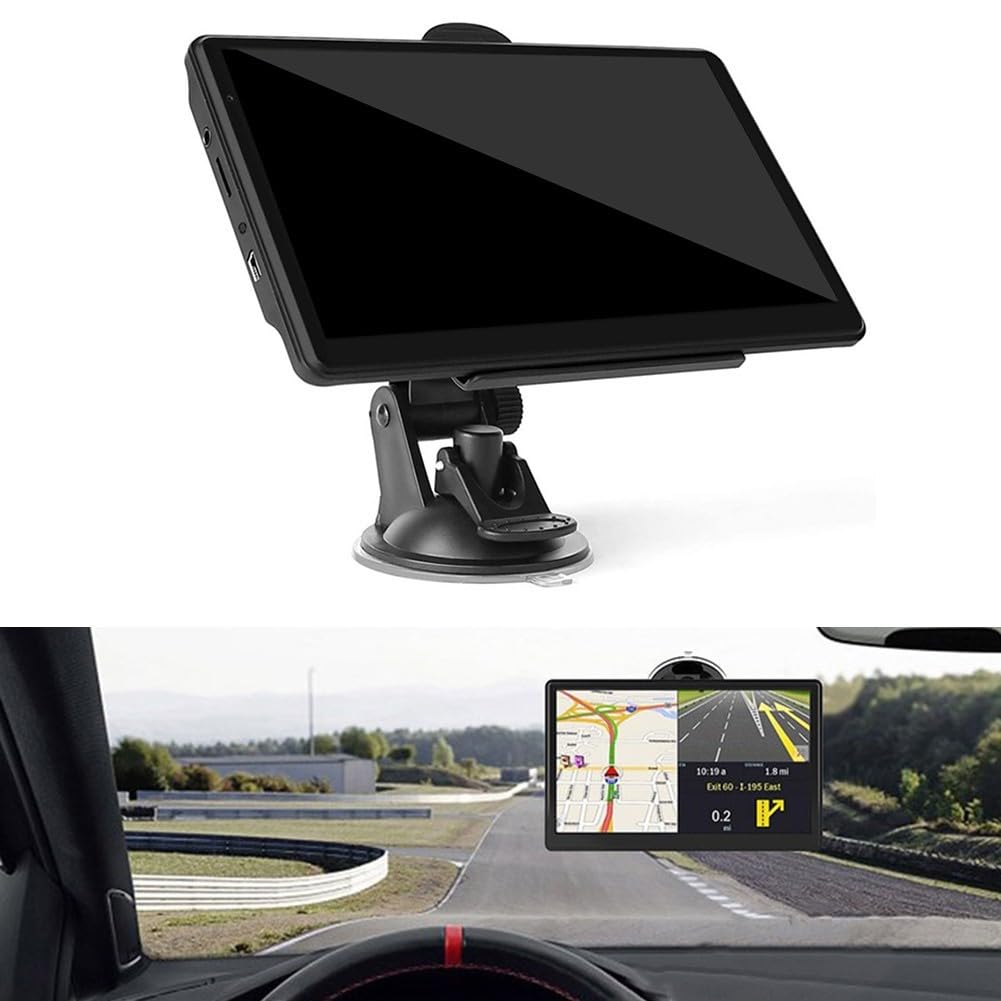 17,8 cm (7 Zoll) GPS Navigator Auto 7 Zoll LKW GPS Truck Navi UK Lebenslange Updates, Navi UK EU Karten, Unterstützung Postleitzahl Suche und Sprachführung, Blitzer, Spurführungsassistent