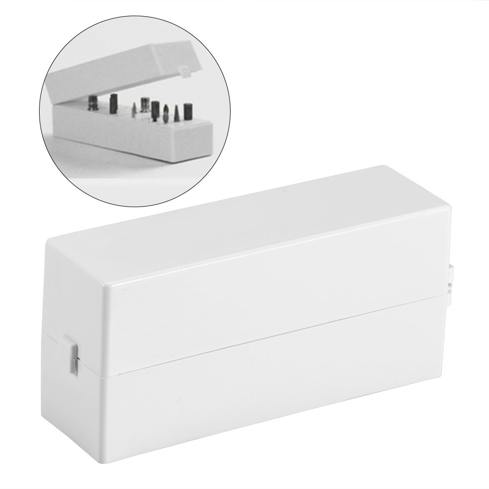 Set di punte per trapano per unghie, organizer per scatola di punte per trapano per unghie con fori, 30 fori per trapano per unghie artistiche Strumento per manicure per cremagliera