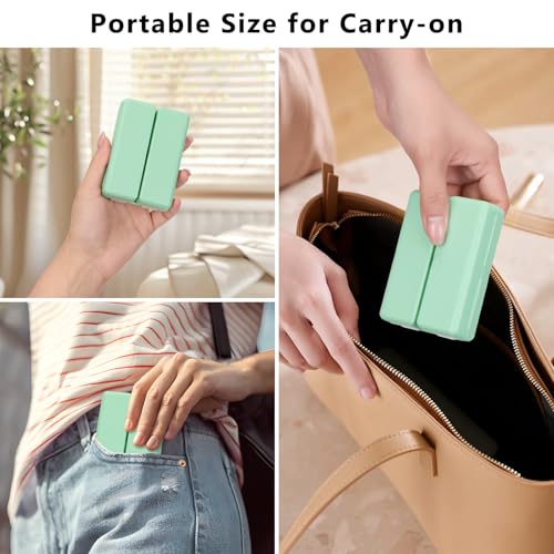 Image of FYY Travel Pill Organizer,7 Compartments Small Pill Box Medicine Case-Green