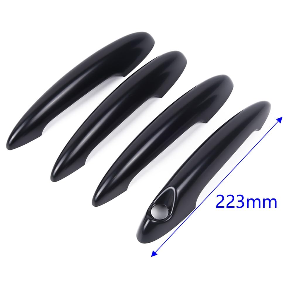 Lot de 4 caches de poignée de porte noir brillant pour Mini R60 pour Countryman pour Cooper S 2011-2016, compatibles avec le plastique PC, rayures, installation facile, sans trace
