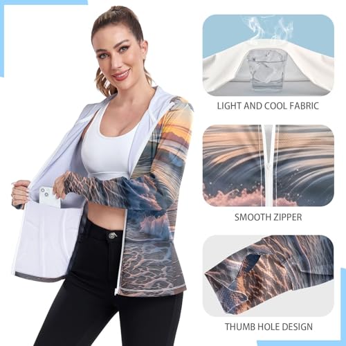 Camisas de protección solar de mujer para evitar quemaduras entrenando 4