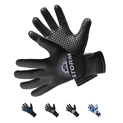 BPS Neoprene 5mm Thermal Wetsuit Gloves with Non-Slip Grip Design - Termal Protection