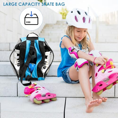 TUZHE Rollschuh Tasche für Kinder und Erwachsene - Schlittschuhtasche mit Inliner-Funktion (Blau)